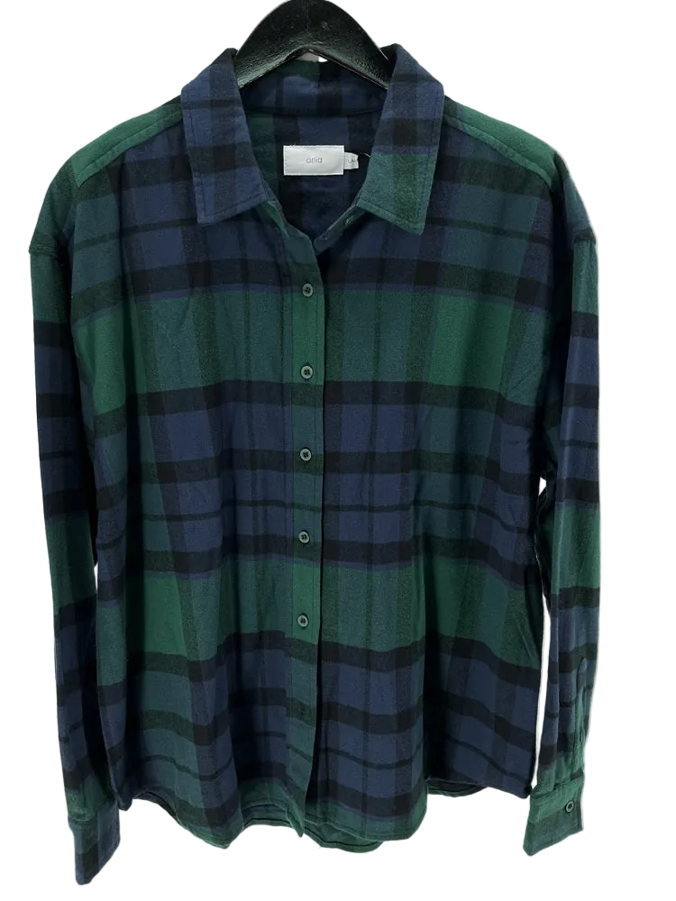 onia Size L Navy & Green Shirt