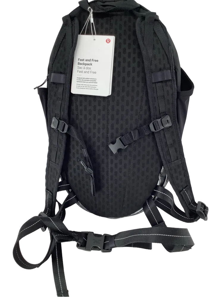 lululemon Black & silver Fast and Free Backpack