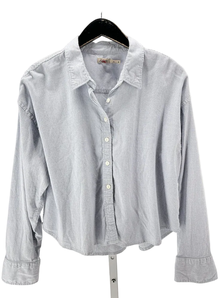 Faherty Size L Blue & White Shirt