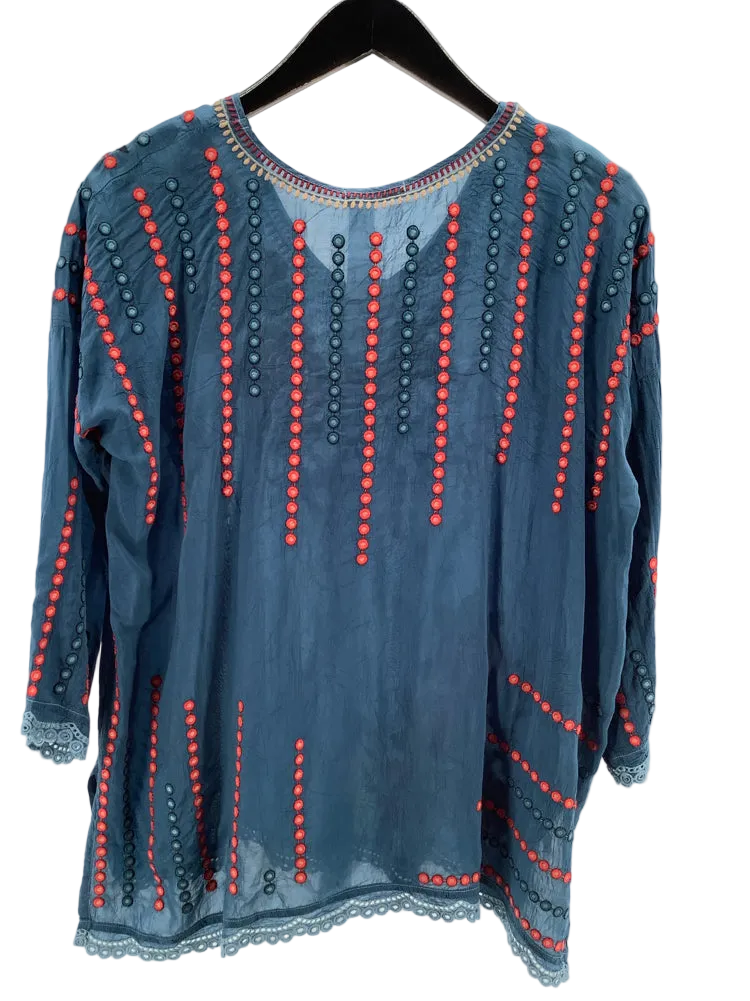 Johnny Was Size S Blue Multi Shirt
