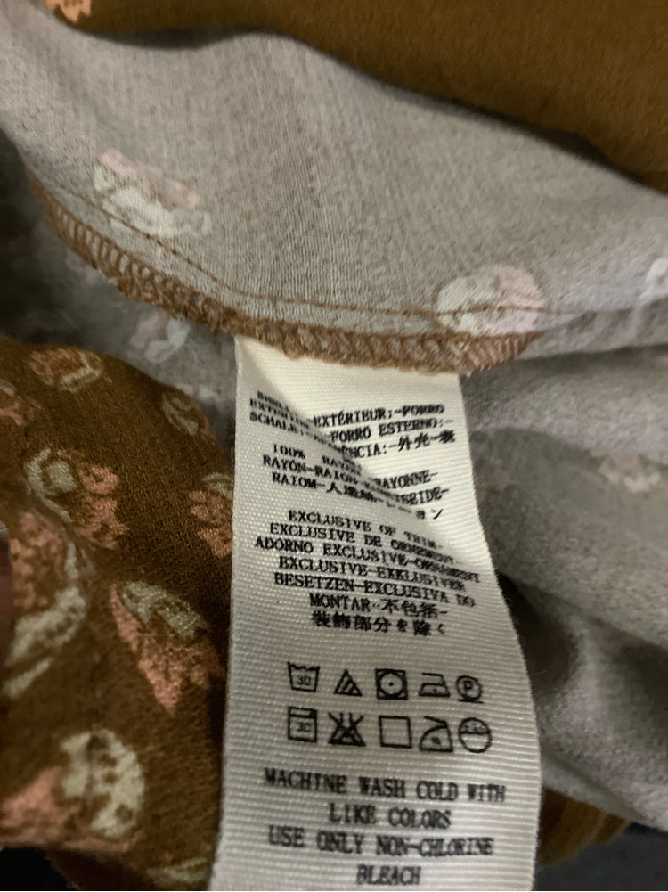 Free People Size S Brown Multi Flowers In Her Hair Tunic