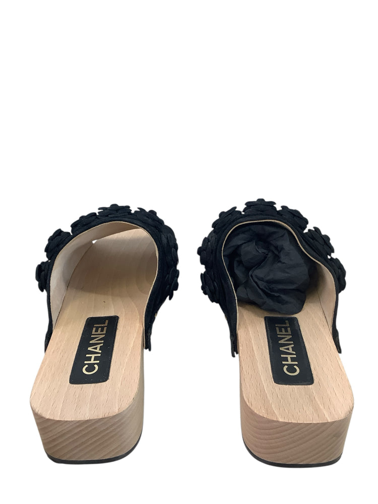 Chanel Shoe Size 10 Black Clogs