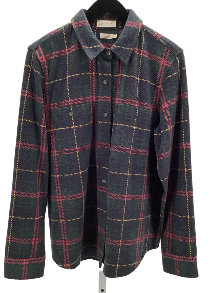 Faherty Size L Green multi Legend Sweater Shirt Shirt
