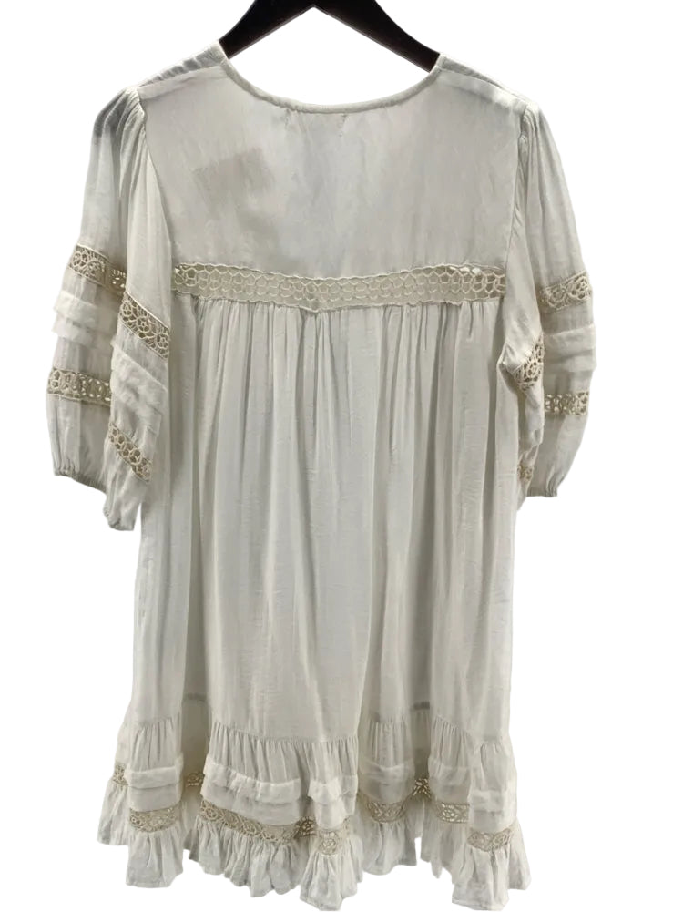 guadalupe Size M White & Tan Dress