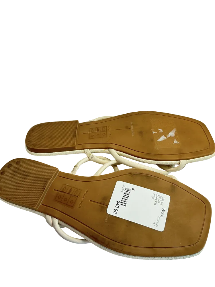 Dolce Vita Shoe Size 8 White Sandals