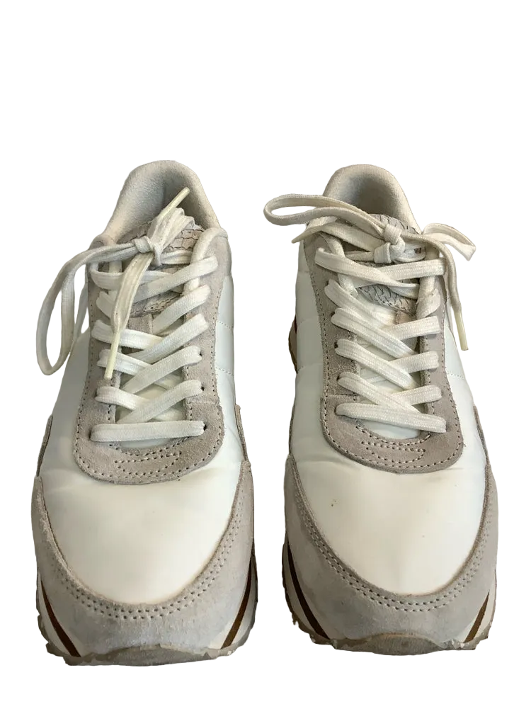 Woden Shoe Size 6.5 White & Gray Sneakers