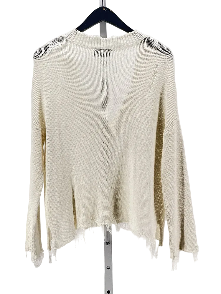Wooden Ships Size s/m White Sweater