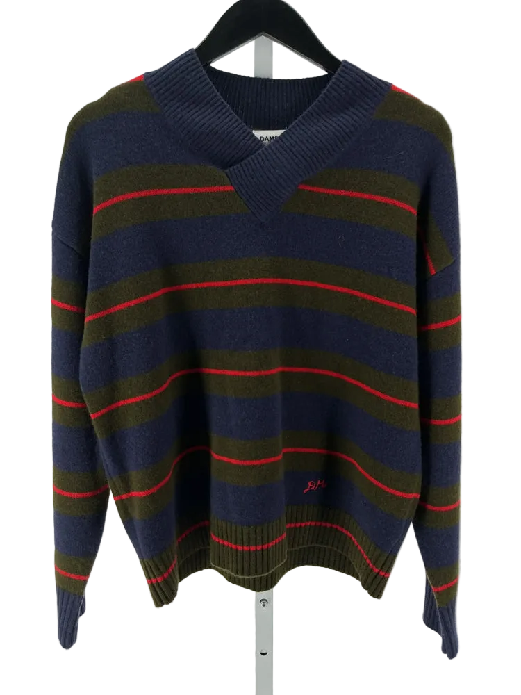 Damson Madder. Size 6 Navy multi Odette Sweater