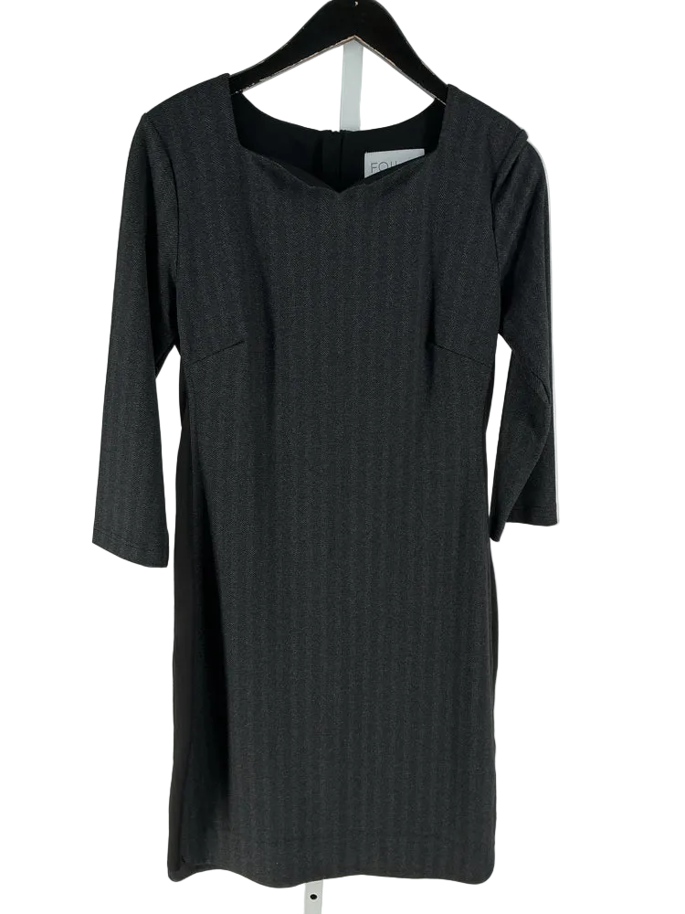Foil Size 8 Gray & Black Dress