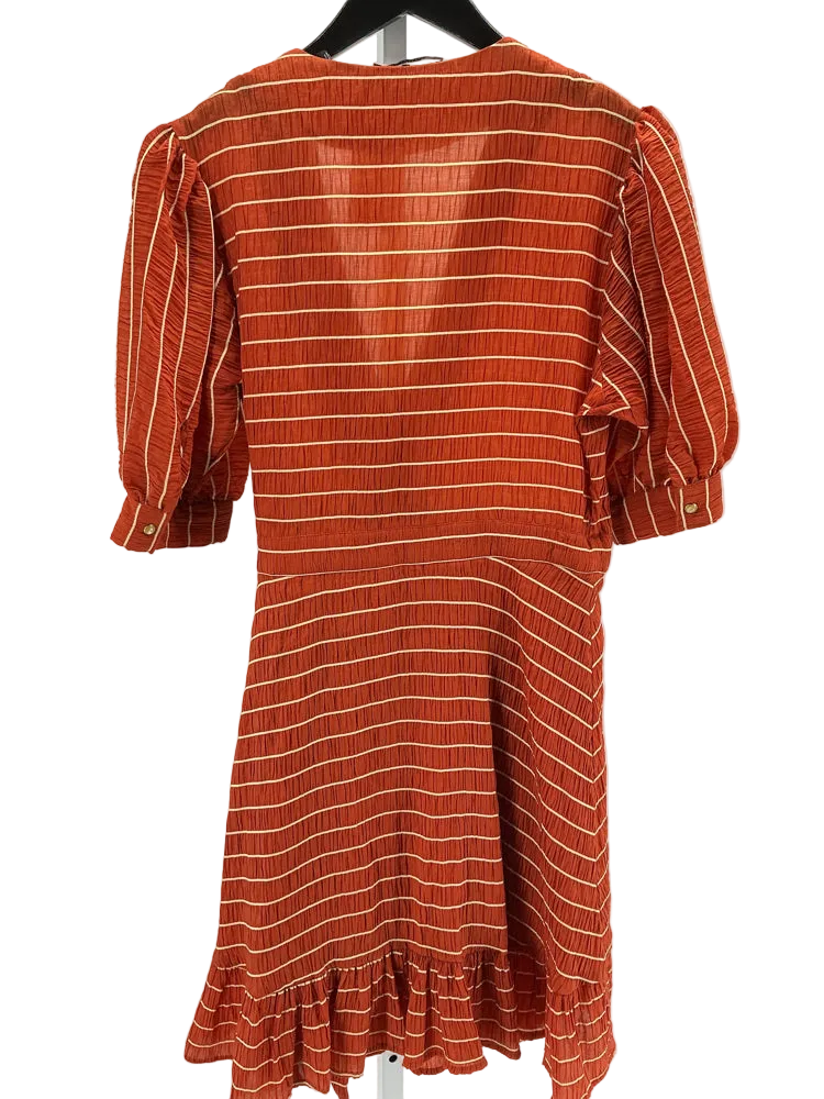 Scotch & Soda Size L Orange & Tan Dress