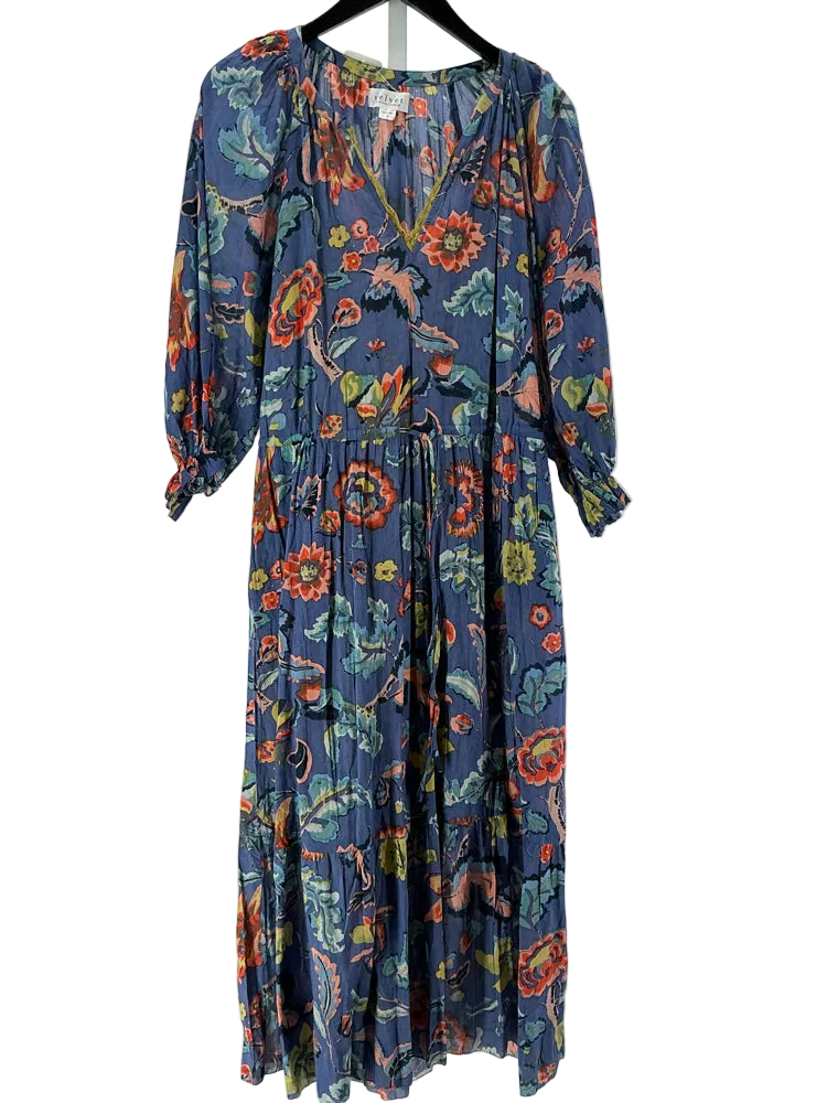 Velvet by Graham Spencer Size S Blue Multi Dress