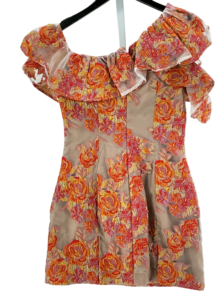Elliatt Size S Tan Multi Dress