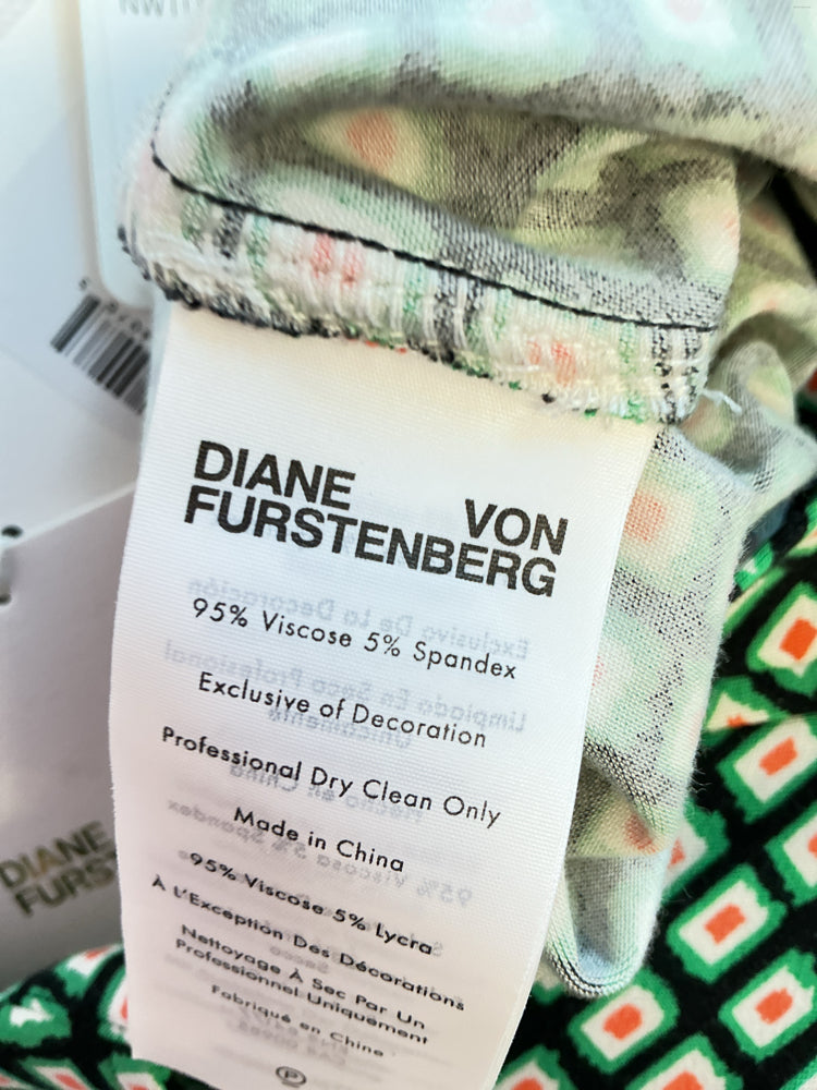 Diane VonFurstenberg Size M Green multi MICHELLE Jumpsuit