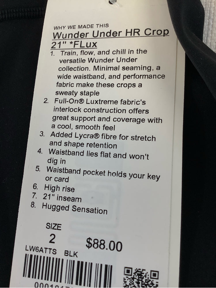 lululemon Size 2 Black Wunder Under Leggings