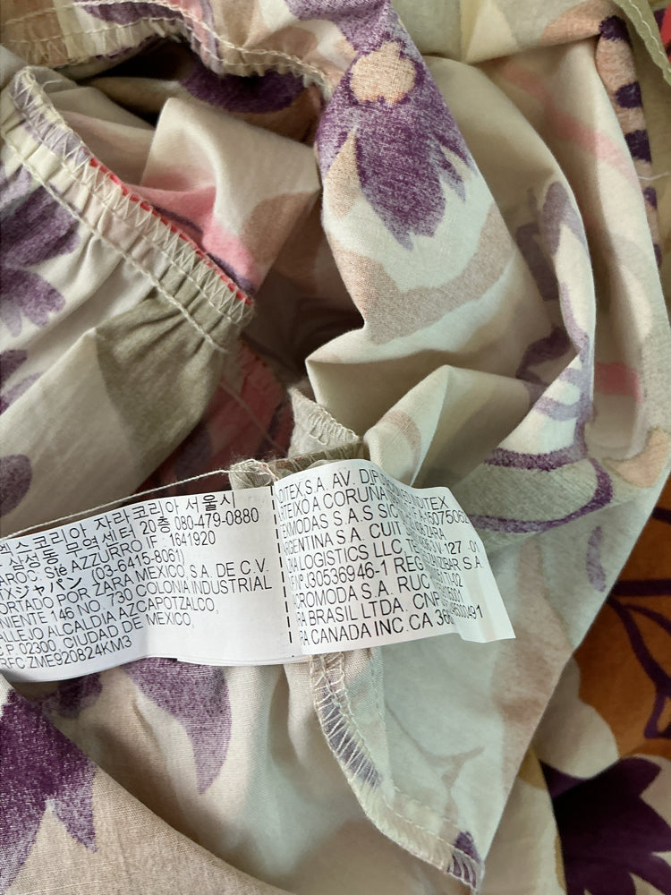 Zara Size L Brown Multi Dress