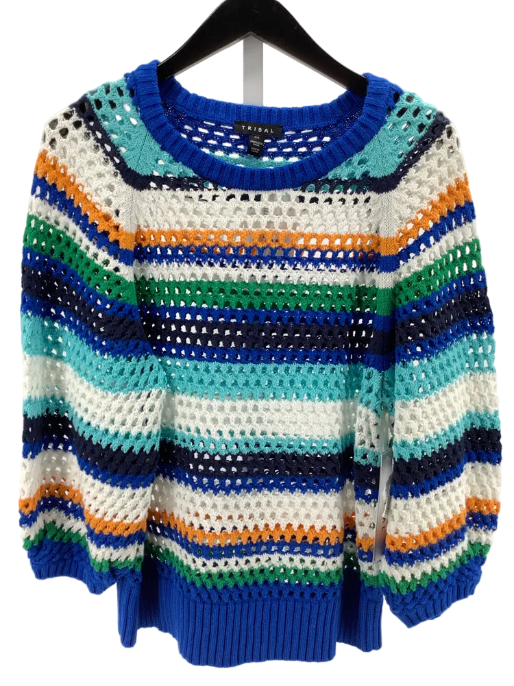 Tribal Size L Blue Multi Riviera Sweater