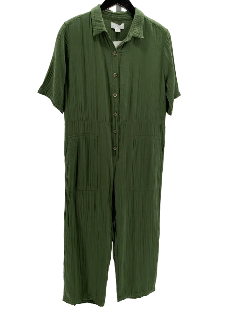 Velvet by Graham Spencer Size M Green Jumpsuit