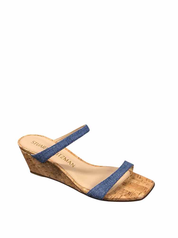 Stuart Weitzman Shoe Size 8 Blue Aleena Wedges