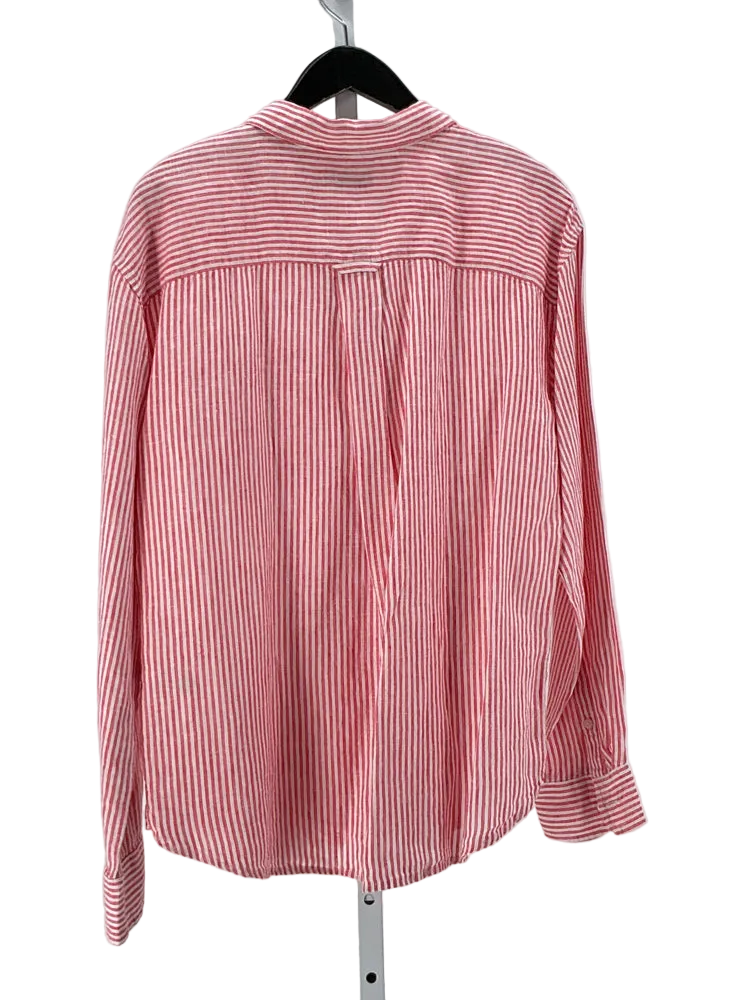 Vineyard Vines Size L Red & White Shirt