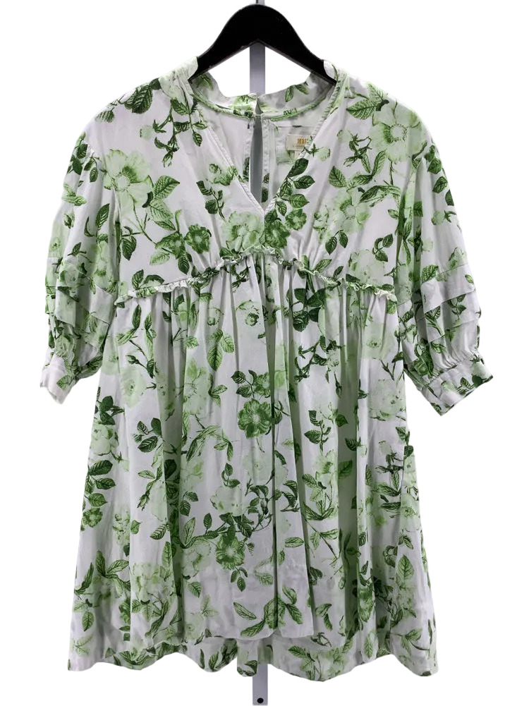 Maeve Size XS Green & White Dress