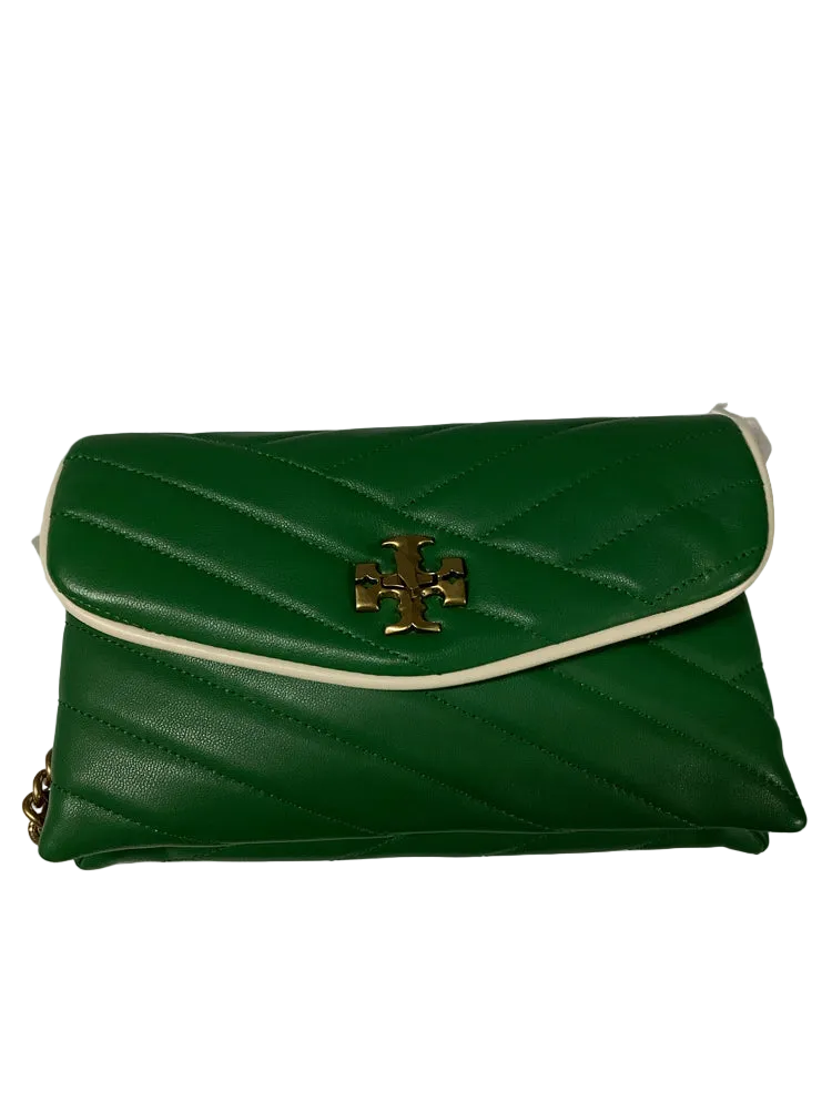 Tory Burch Green & White Kira Handbags