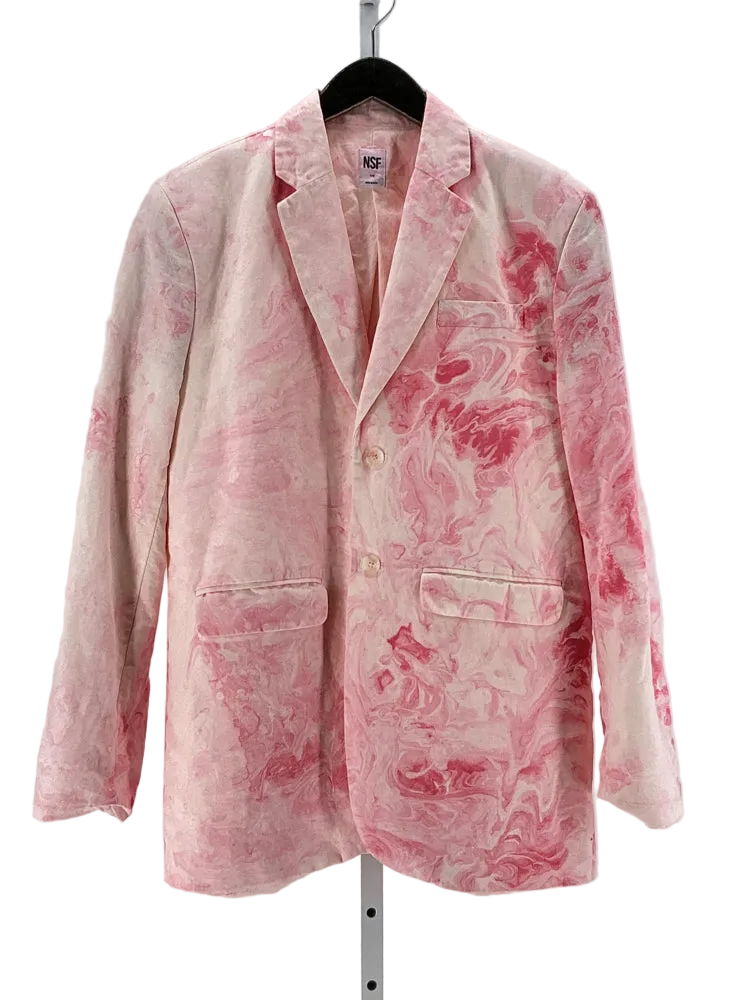 NSF Size s/m Pink & White Blazer