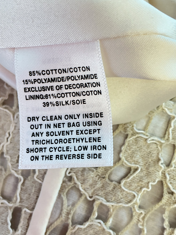 Lafayette 148 Size 8 Cream ESSIE Dress