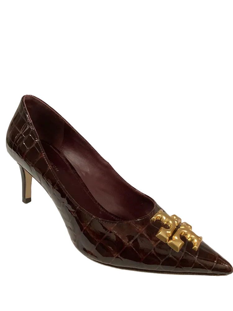 Tory Burch Shoe Size 7.5 Burgundy Eleanor Heels