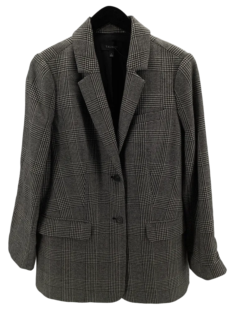 Talbots Size 4 Black & White Blazer