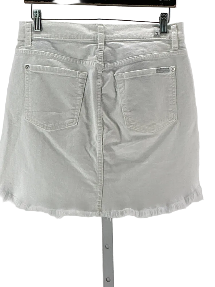 7 For All Mankind Size 27 White Skirt