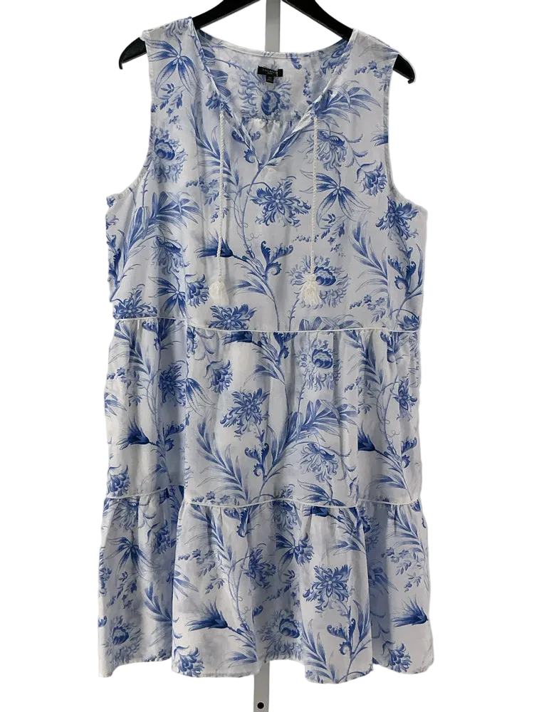 Talbots Size XLP Blue & White Dress