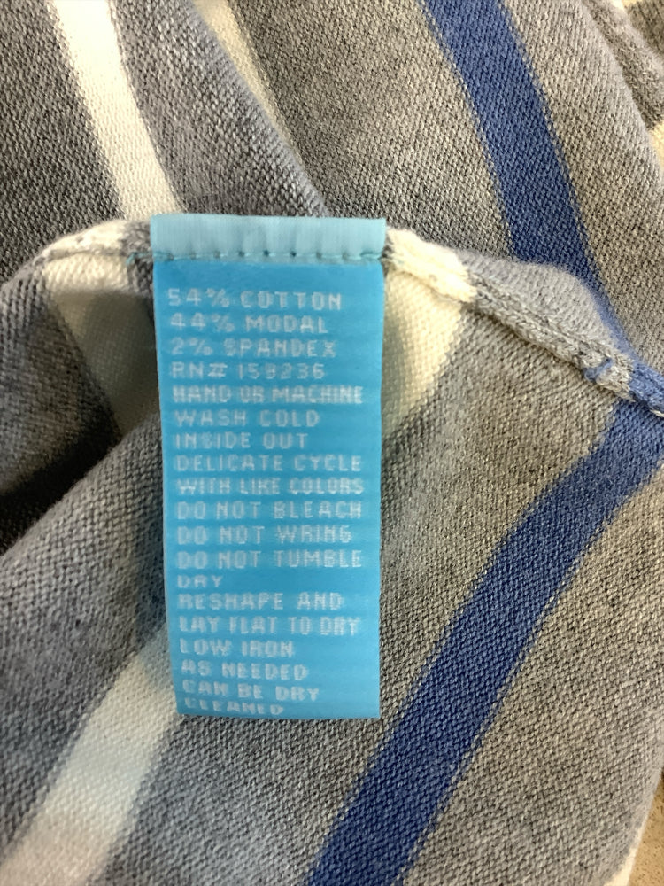 J. McLaughlin Size M Gray & White Shirt