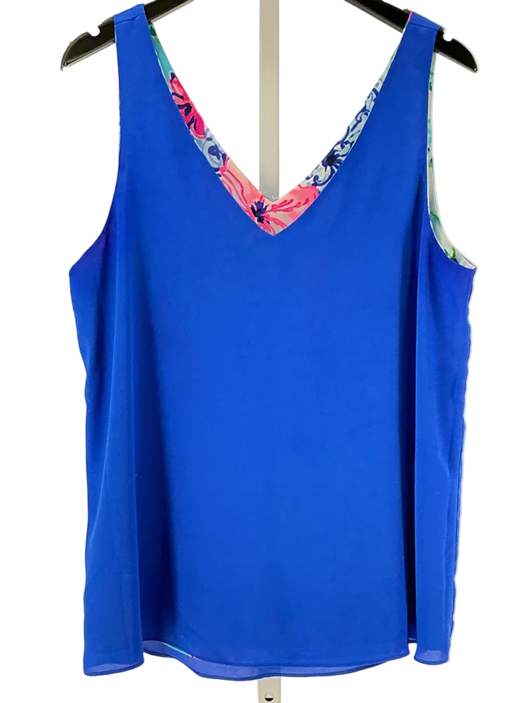 Lilly Pulitzer Size L Blue Multi Tank Top