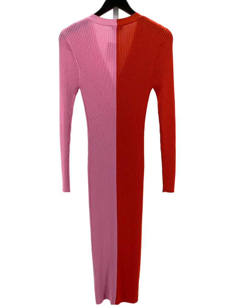 Staud Size L Pink & Red Dress