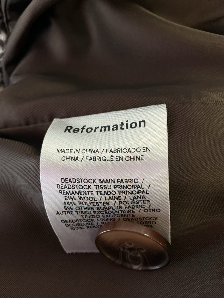 Reformation Size M Brown Jacket