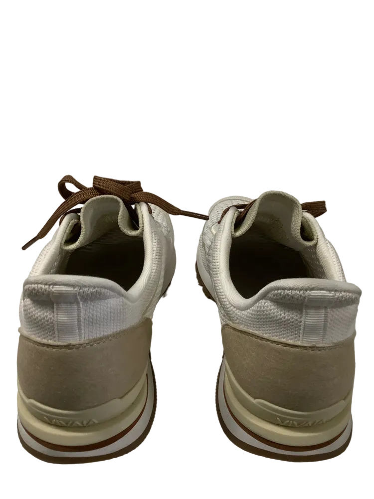 vivaia Shoe Size 6.5 White & Brown Sneakers