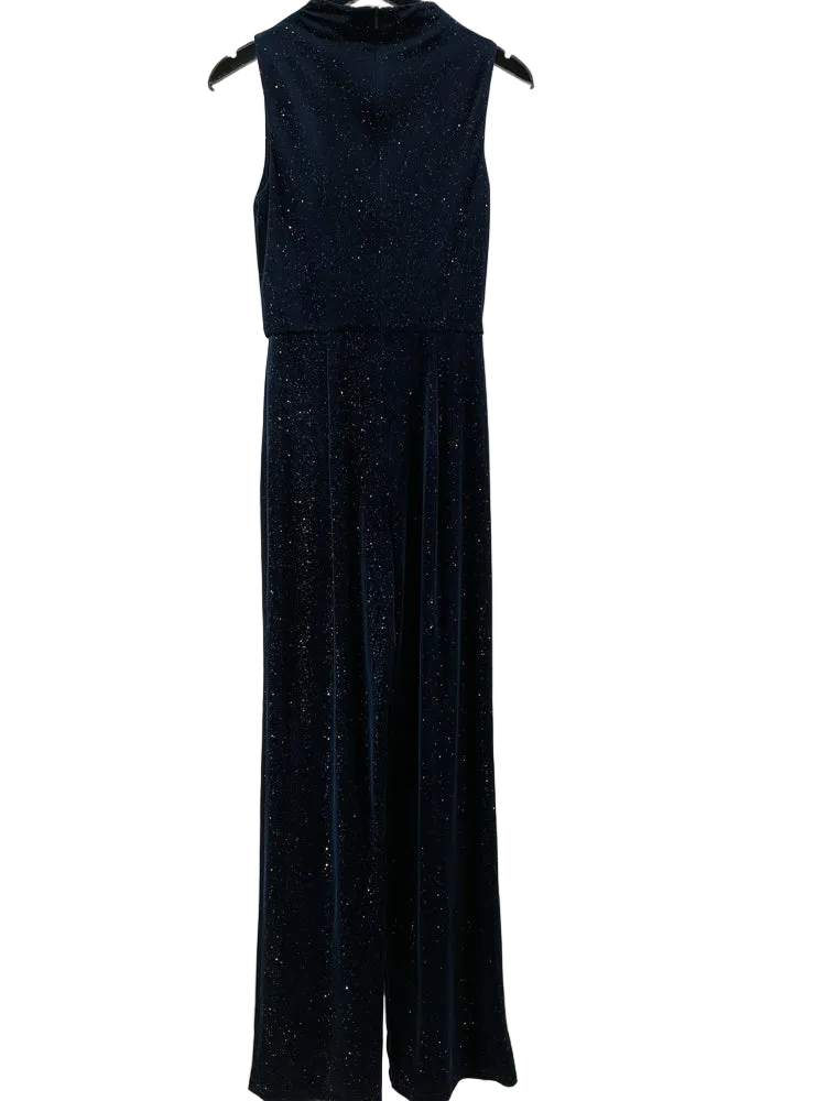 Black Halo Size 0 Navy multi Jumpsuit