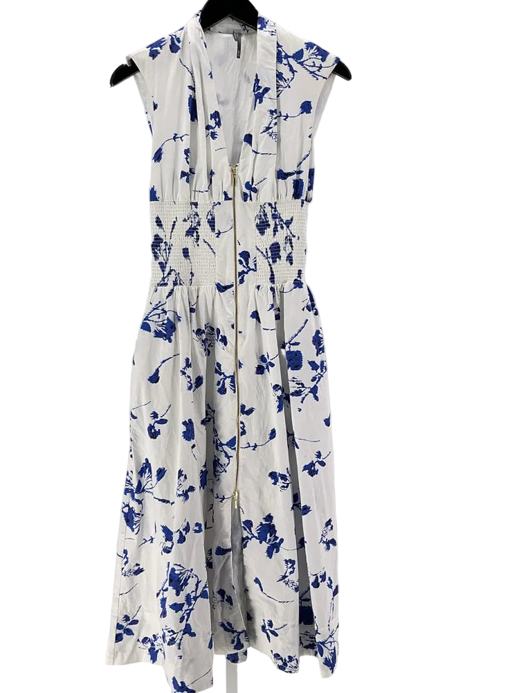 Anthro Size XS White & blue Tommie Dress