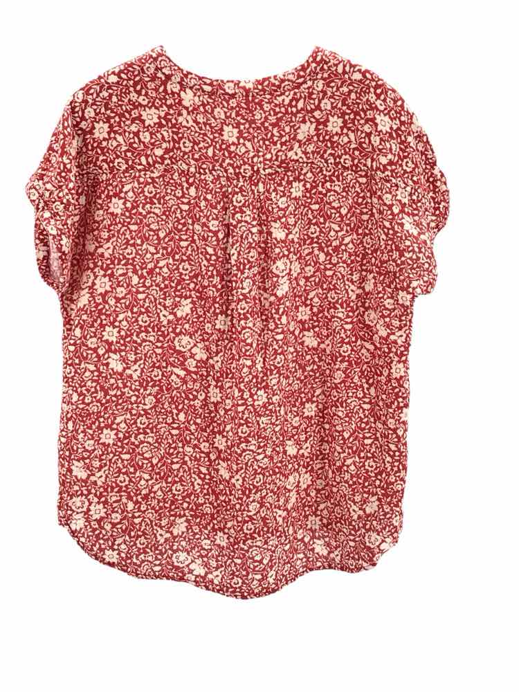 Faherty Size M Red & White Shirt