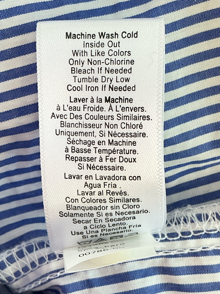 Nation Size XS Blue & White Shirt