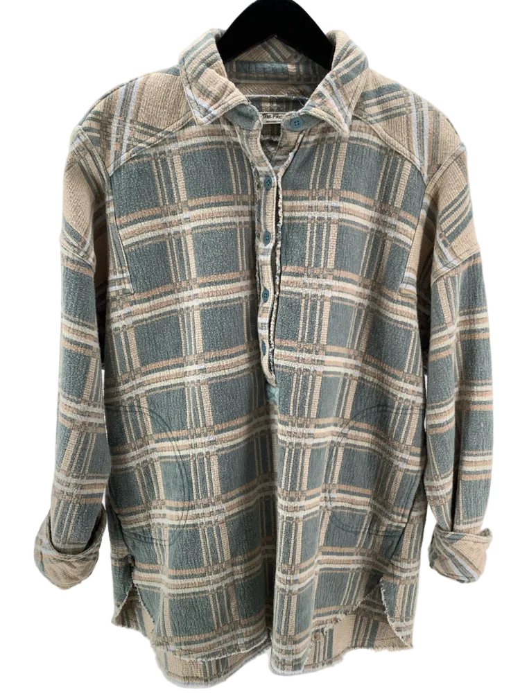 Free People Size M Tan Multi Shirt