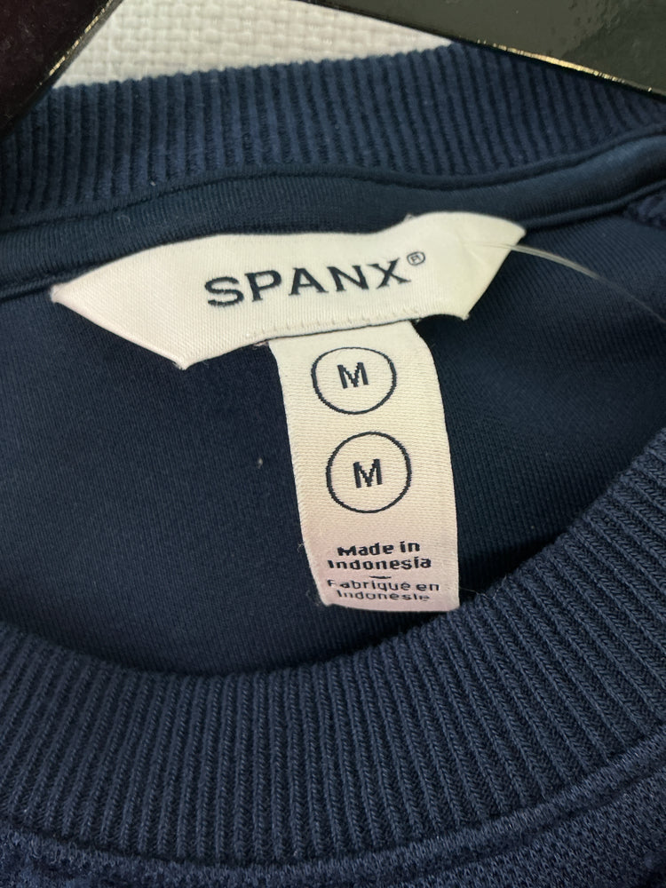Spanx Size M Navy & white Sweatshirt