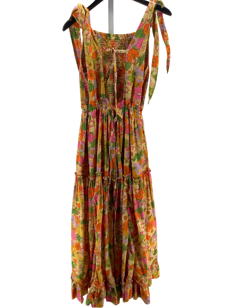 Free People Size M Yellow Multi BALI Dress