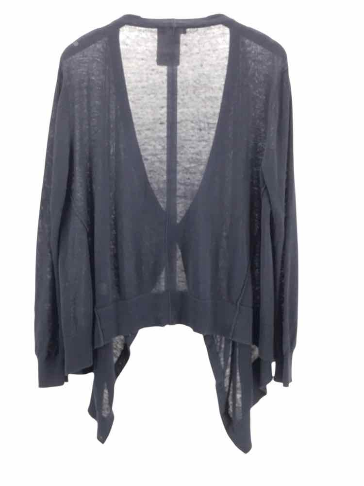 Garnet Hill Size L Navy Cardigan