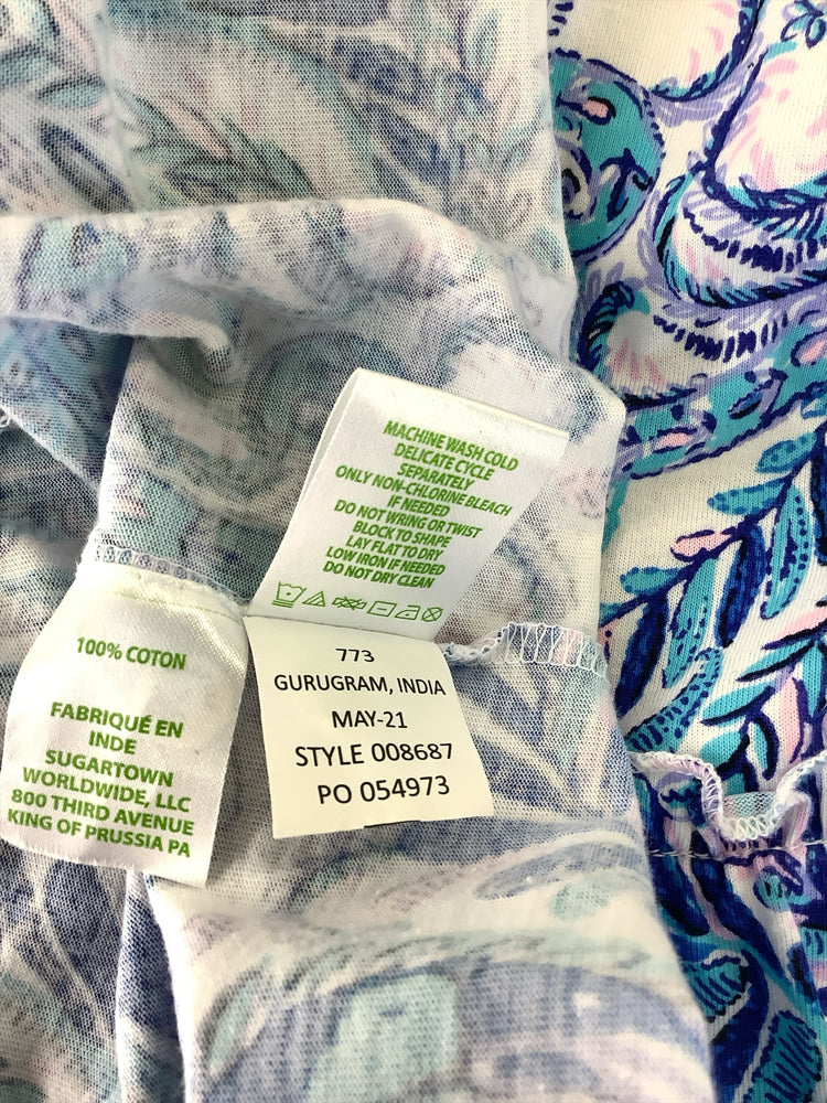 Lilly Pulitzer Size L Blue Multi Dress