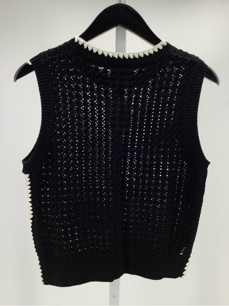 Varley Size S Black & White Delaney Sweater