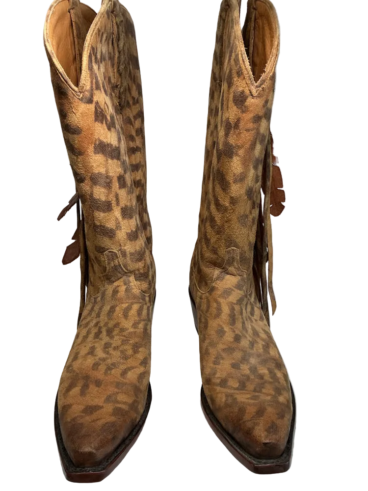 Lucchese Shoe Size 7.5 Tan & Brown Boots