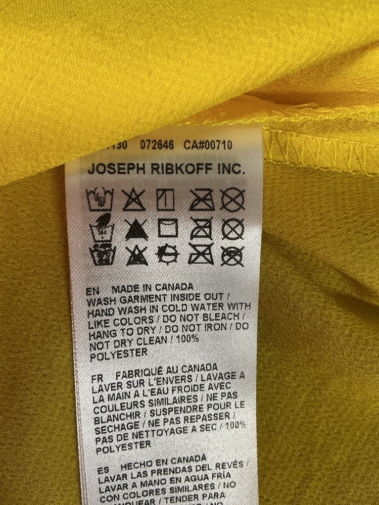 Joseph Ribkoff Size 2 Yellow Shirt