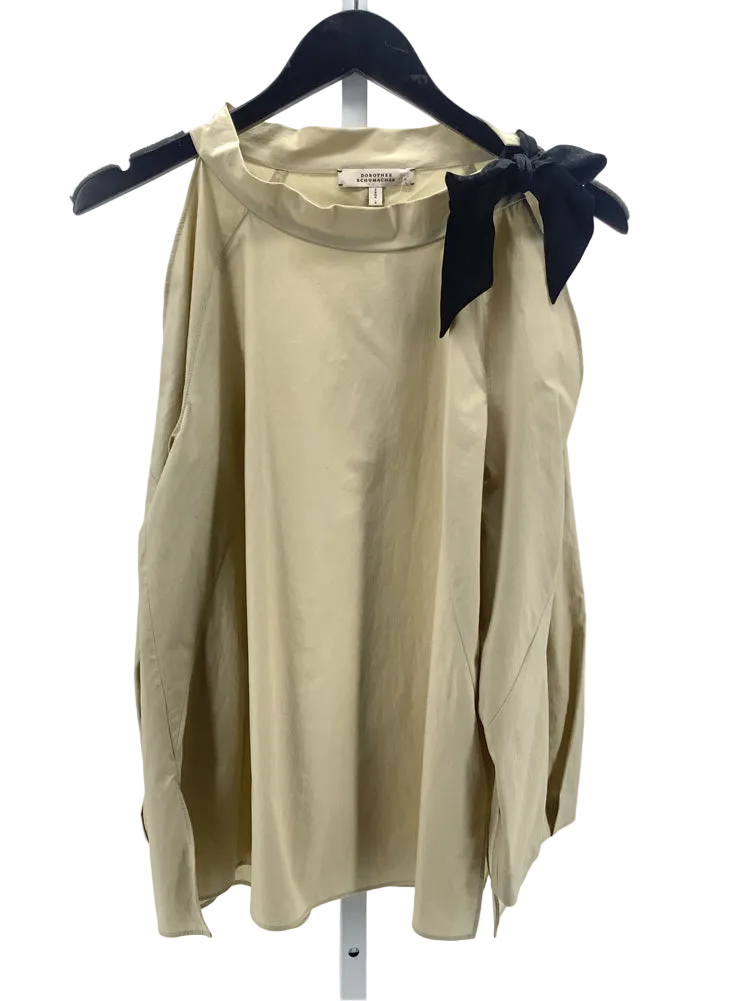 Dorothee Schumacher Size 6 Tan & Black Shirt