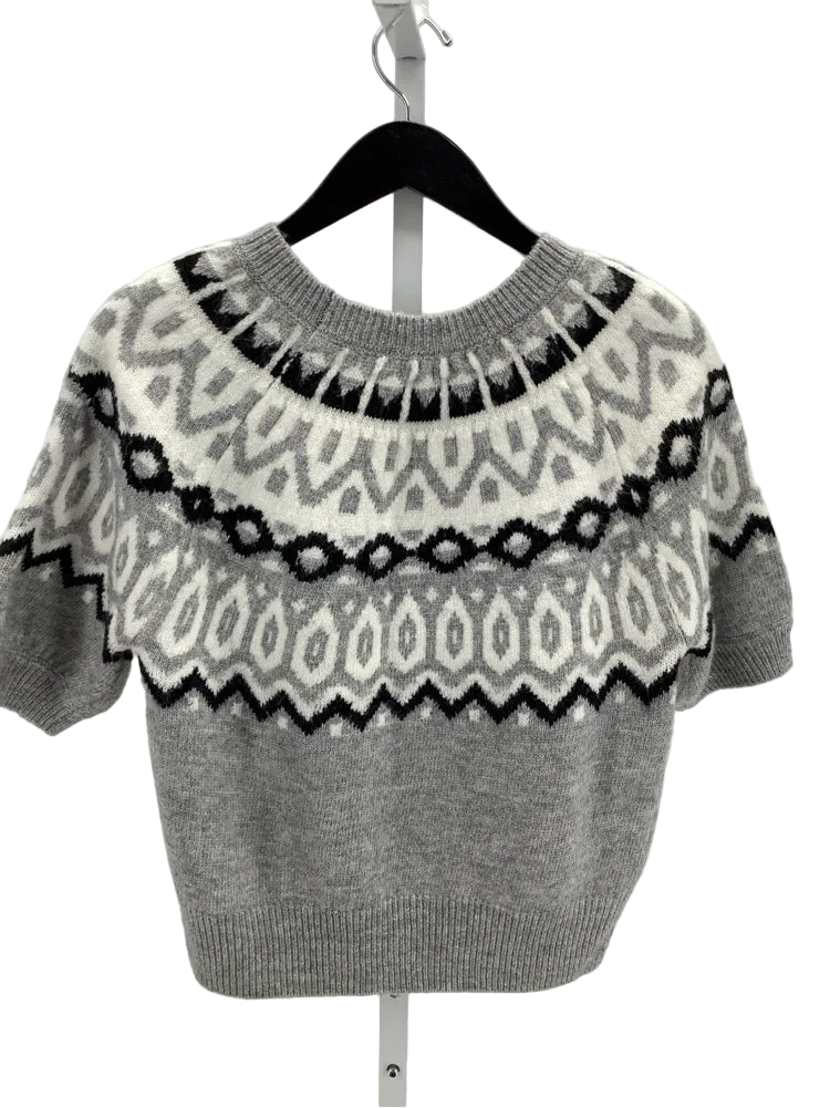 Design History Size XS Gray multi Fair Isle Sweater
